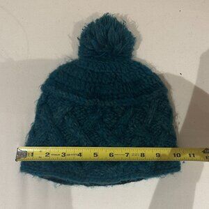 L.L.Bean Women’s Chunky Knit Pom Hat Women's Teal Green